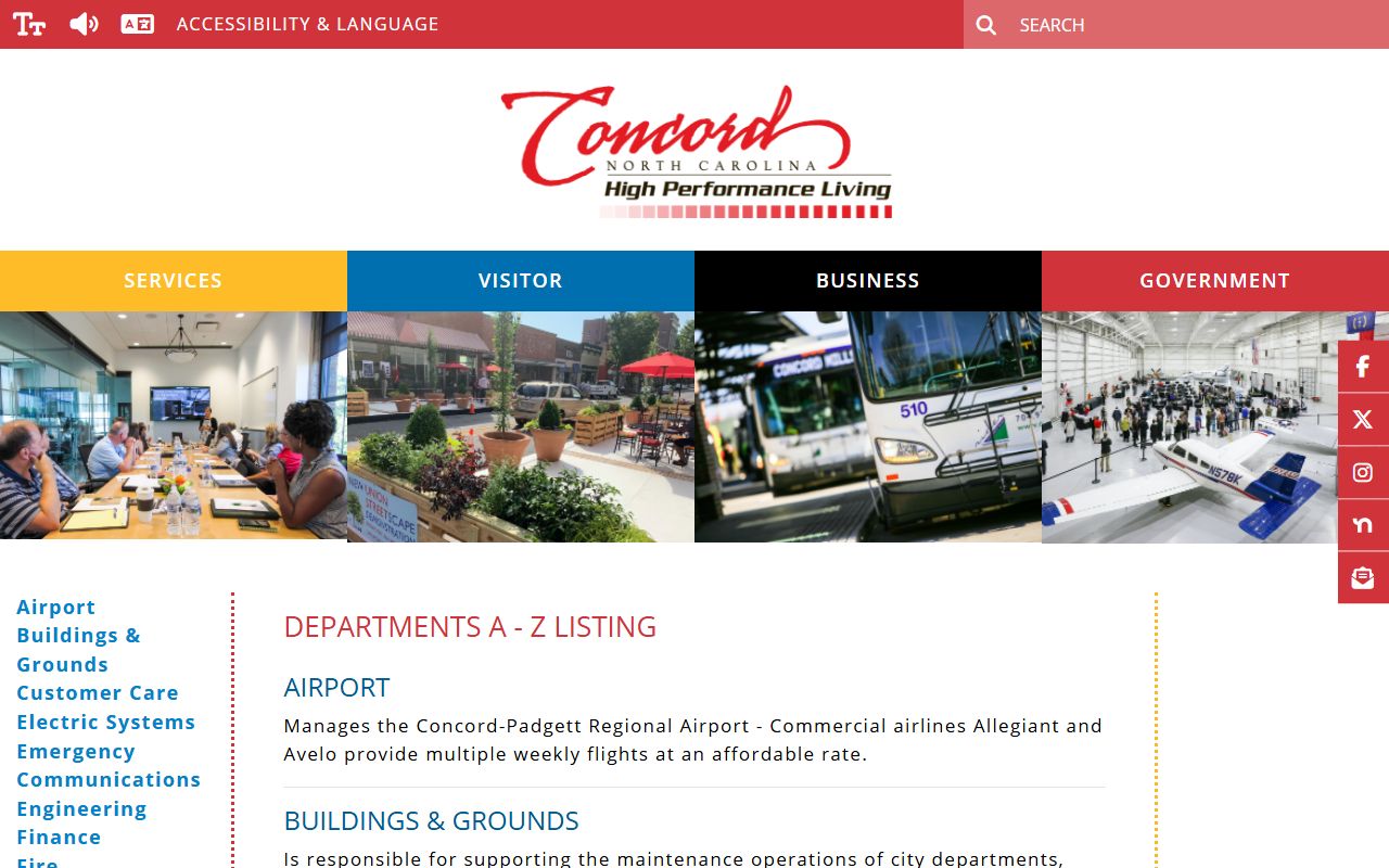 Concord Police Department page for public records requests