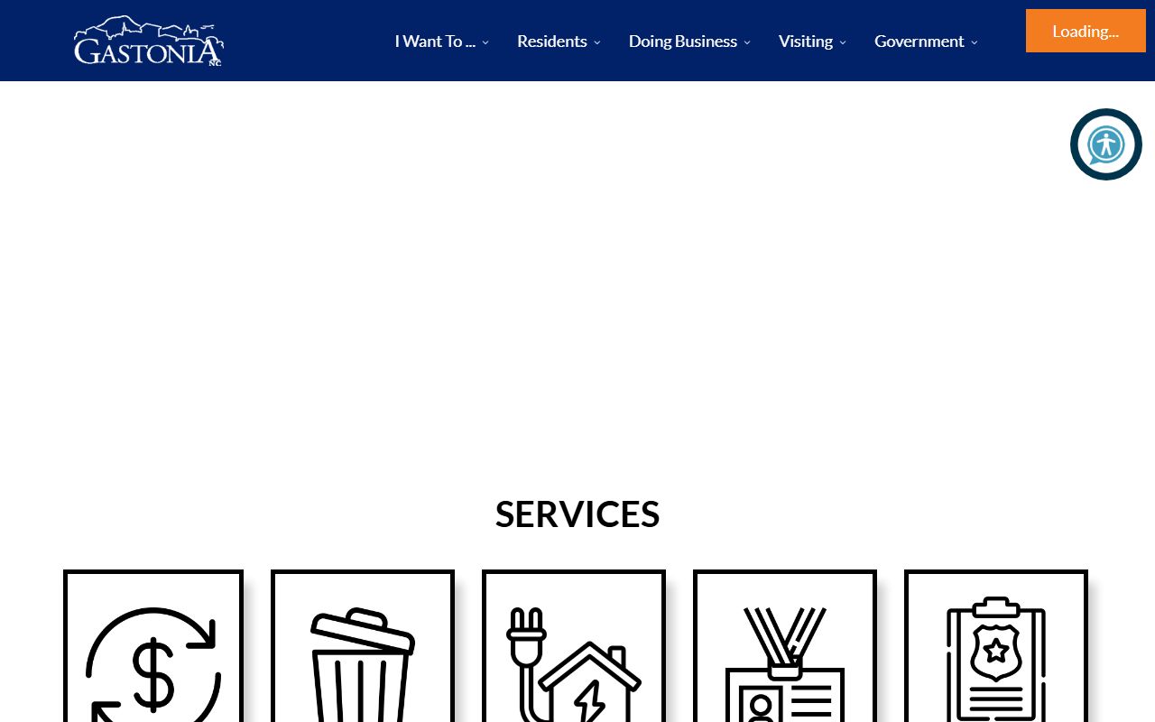 Gastonia city government homepage for public records requests