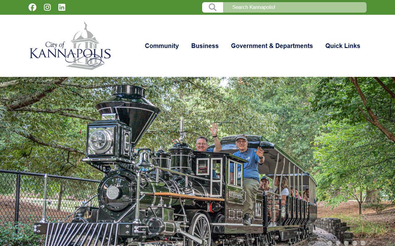 Kannapolis city government homepage for public records requests