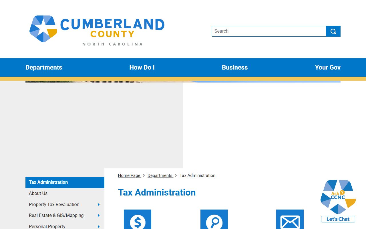 Cumberland County tax administration public records in Fayetteville North Carolina