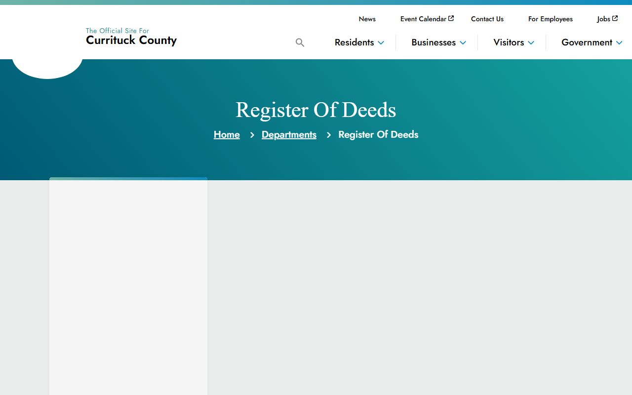 Currituck County Register of Deeds public records in North Carolina
