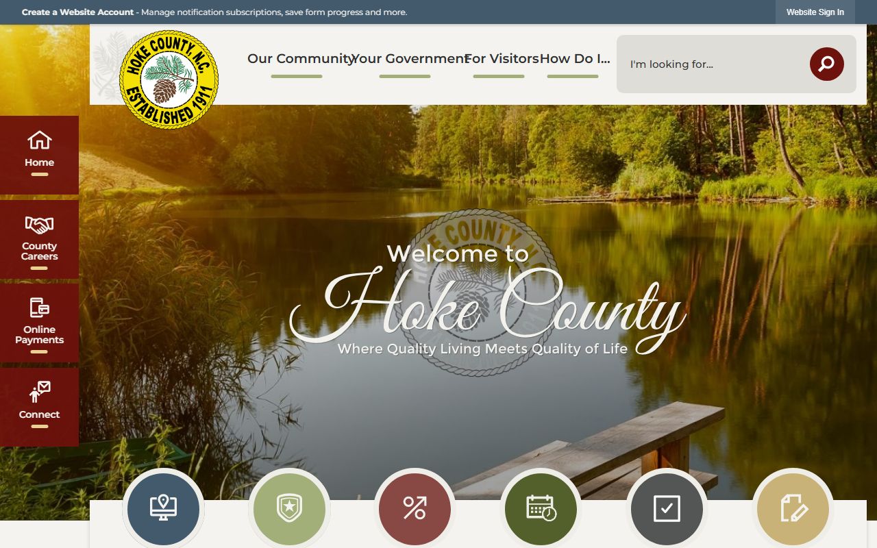 Hoke County public records county homepage