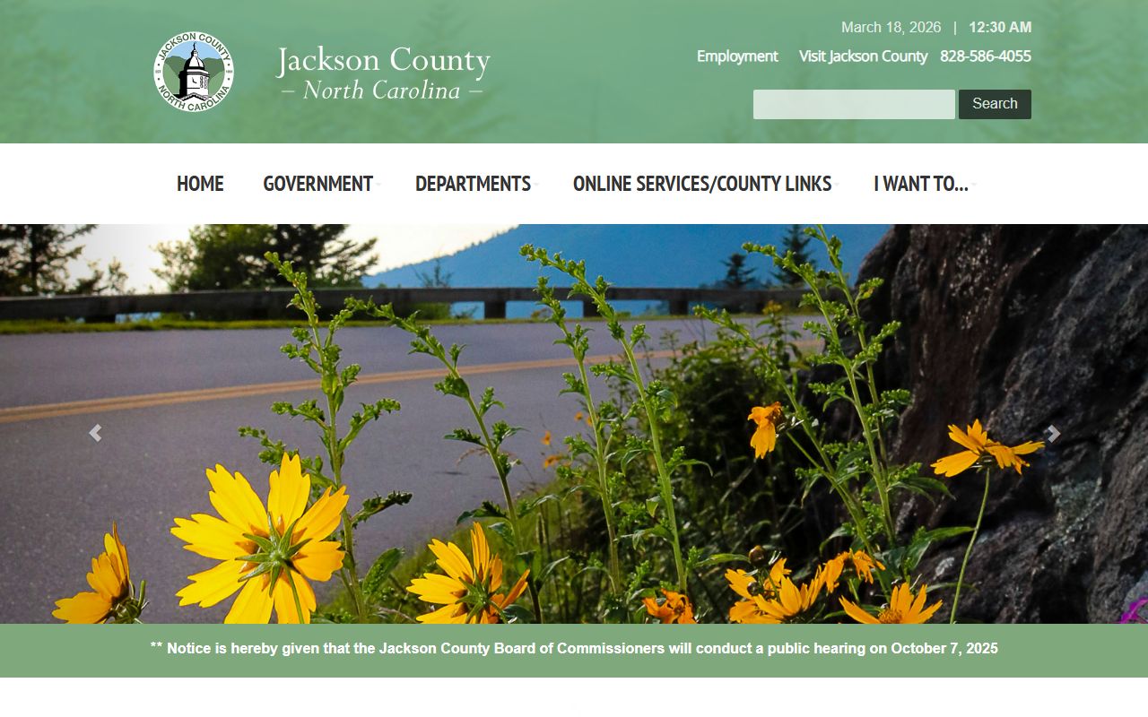Jackson County public records government homepage