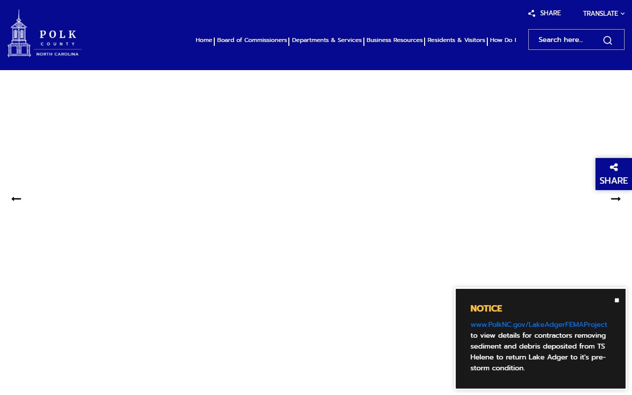 Polk County government homepage for public records in North Carolina
