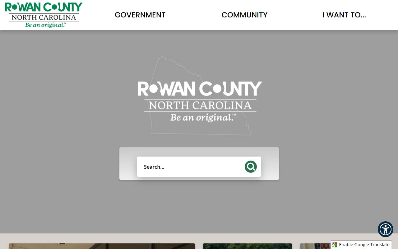 Rowan County government homepage for public records in North Carolina