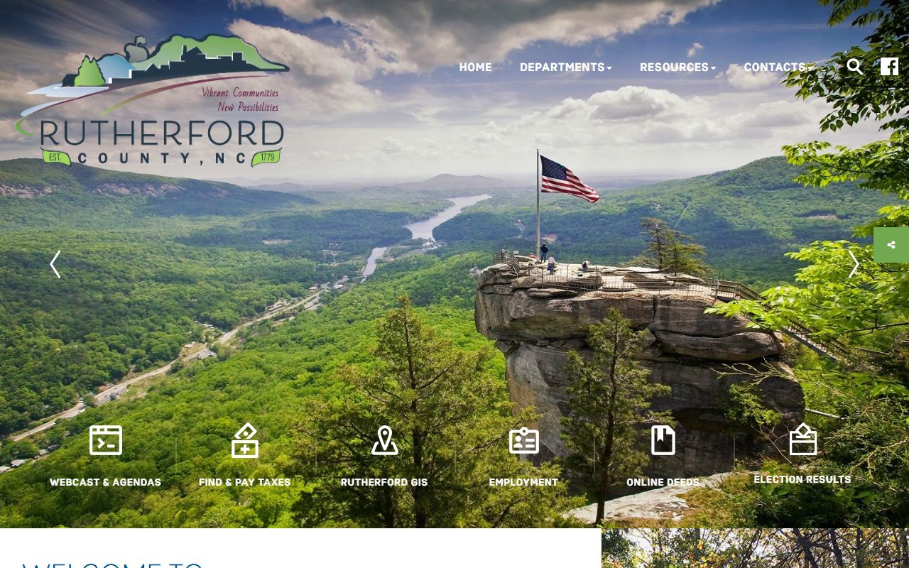 Rutherford County government homepage for public records in North Carolina