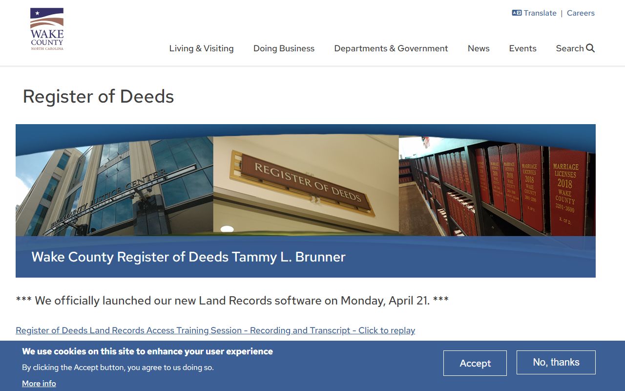 Wake County Register of Deeds online records portal