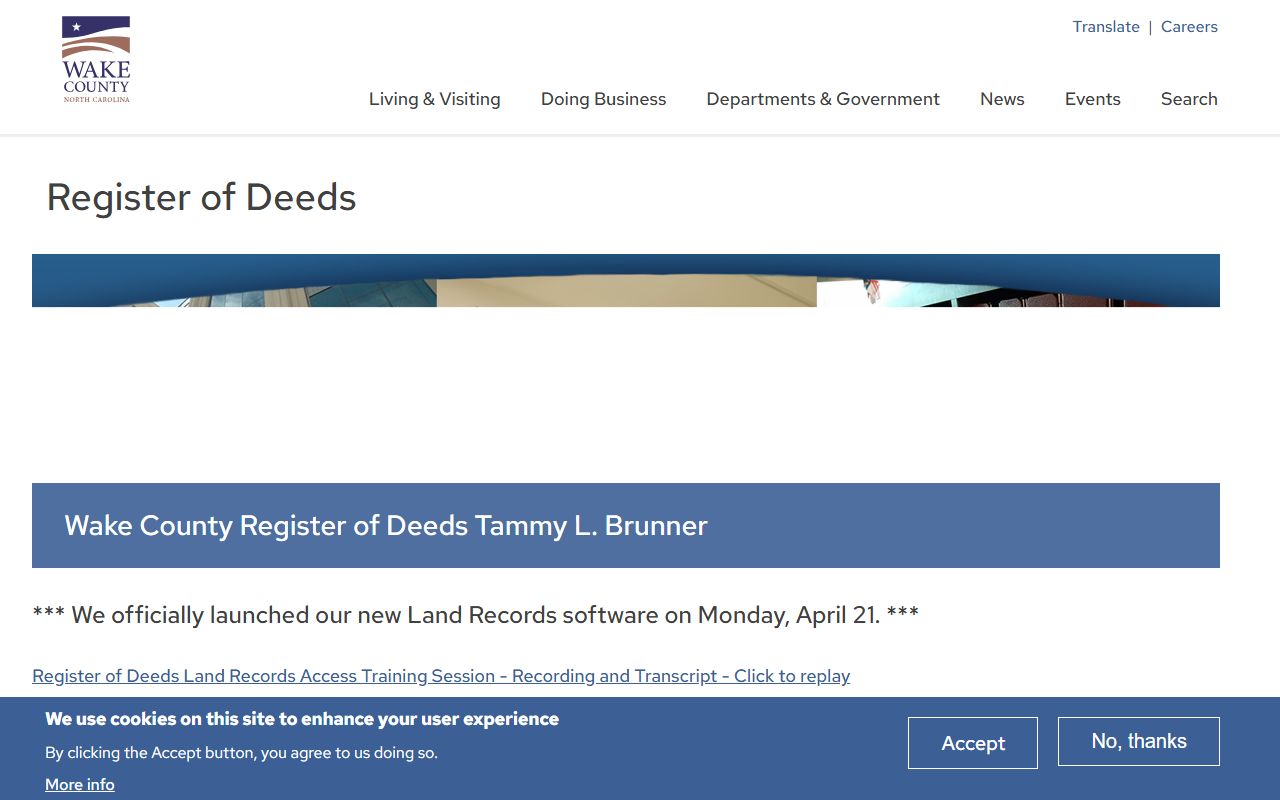 Wake County Register of Deeds for North Carolina public records
